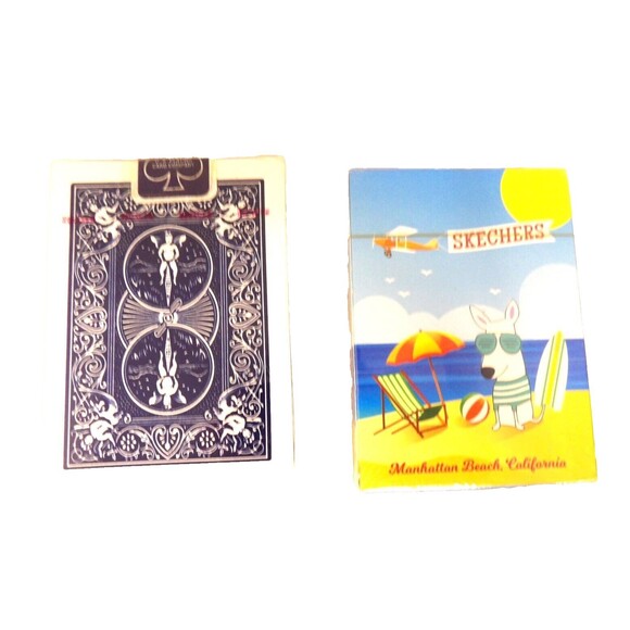 Bicycle Rider Back Playing Cards Air Cushion 808 Skechers Manhattan Beach Sealed - Picture 2 of 8